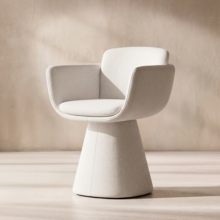 ShopsyFi Rune Swivel Dining Chair Beige - Image 2